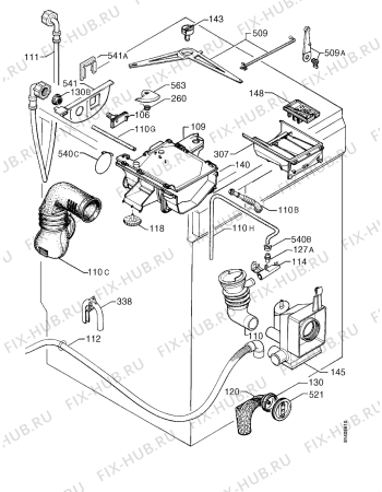 Взрыв-схема стиральной машины Zanussi FJS1014 - Схема узла Hydraulic System 272